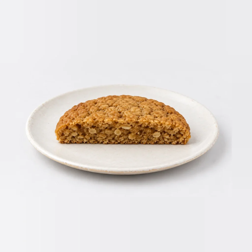 Anzac Biscuit, cut in half