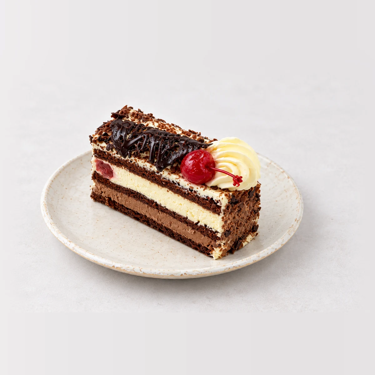 Black Forest Slice, whole on a plate