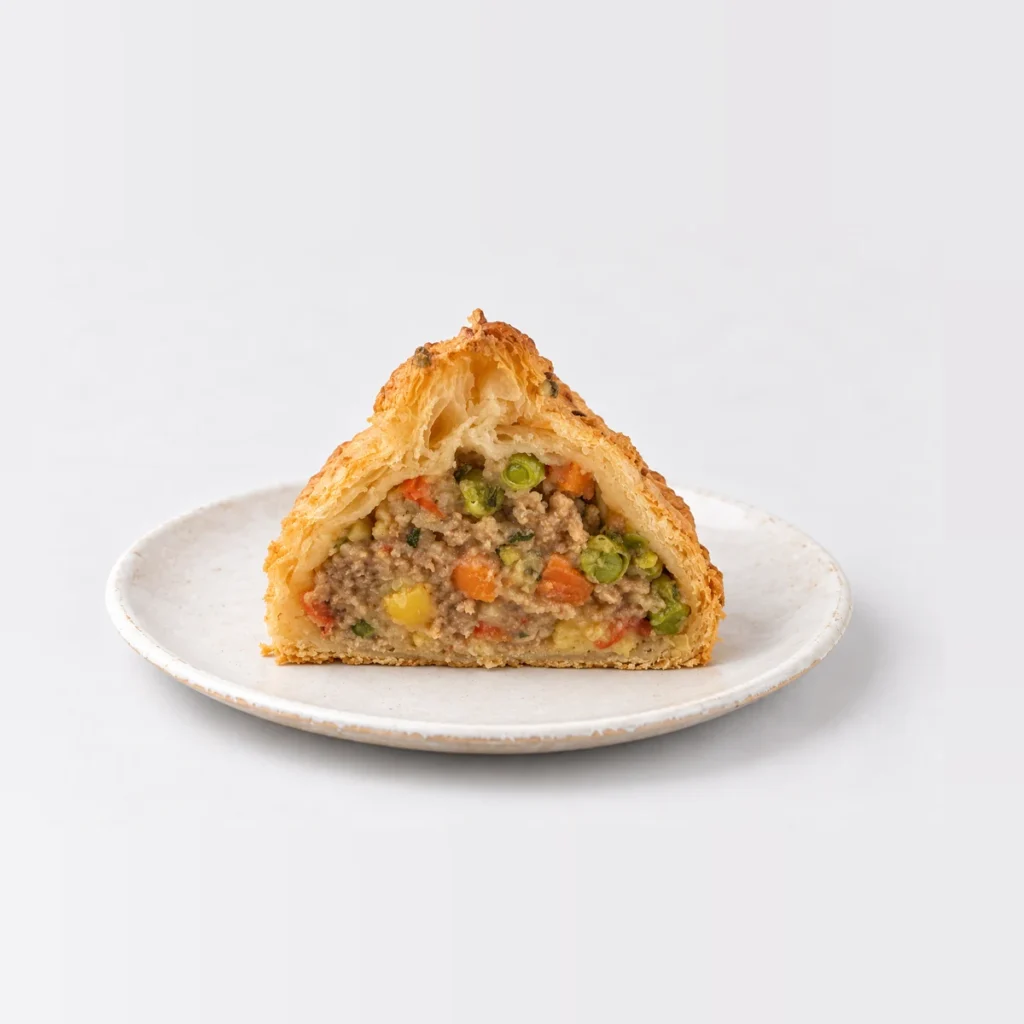 Cornish Pastie, cut in half