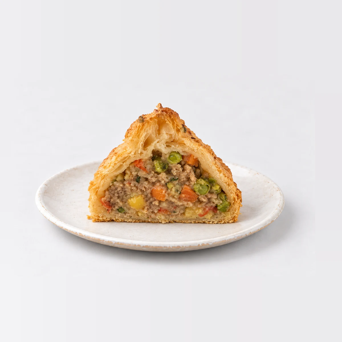 Cornish Pastie, cut in half