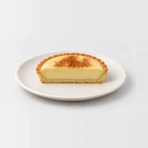 Custard Tart, cut in half