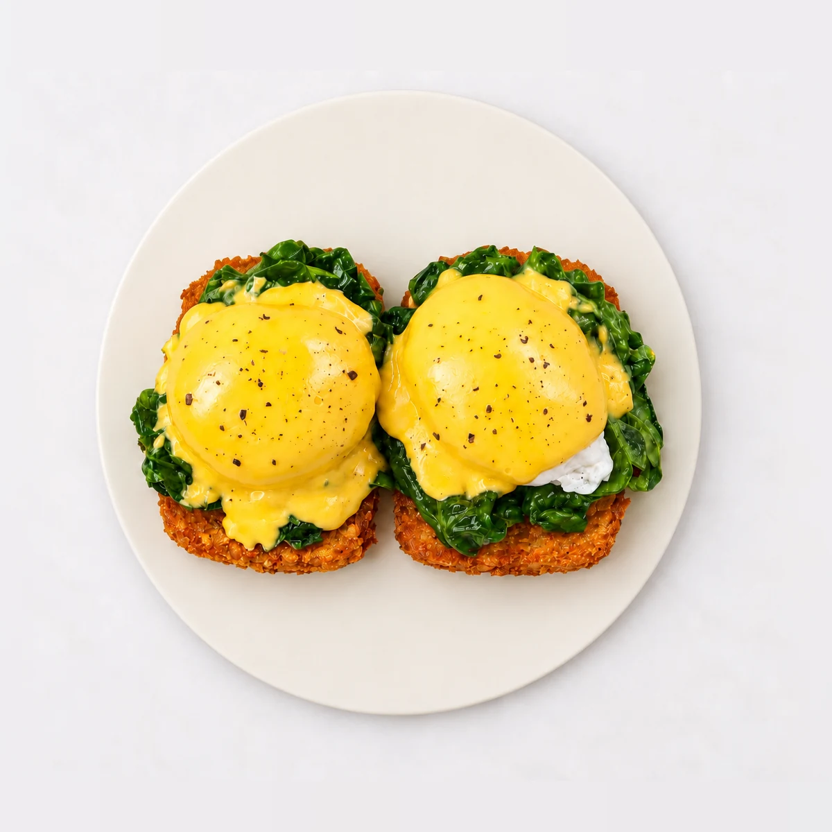 Eggs Florentine, from above