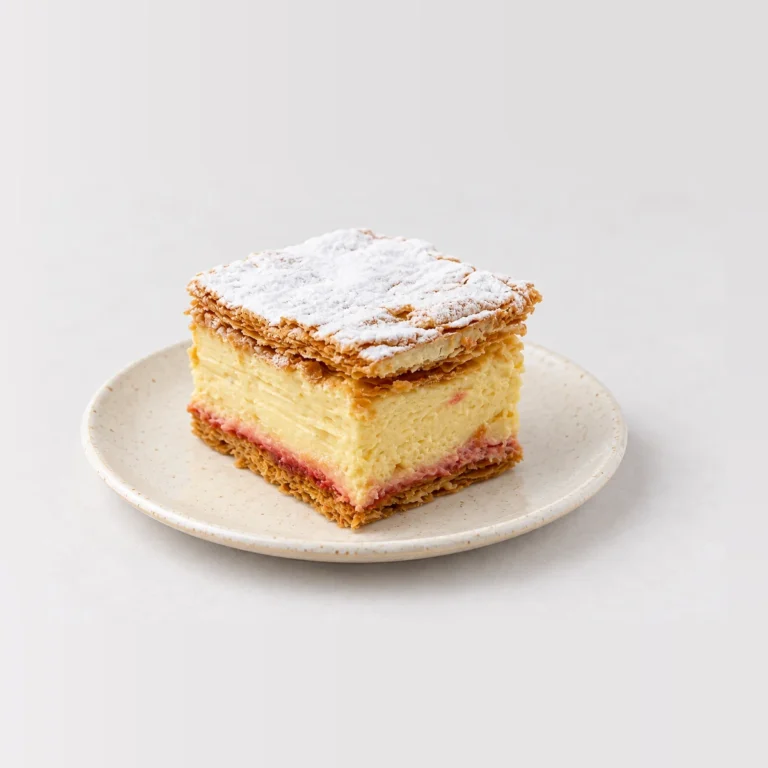 French Vanilla Slice, whole on a plate