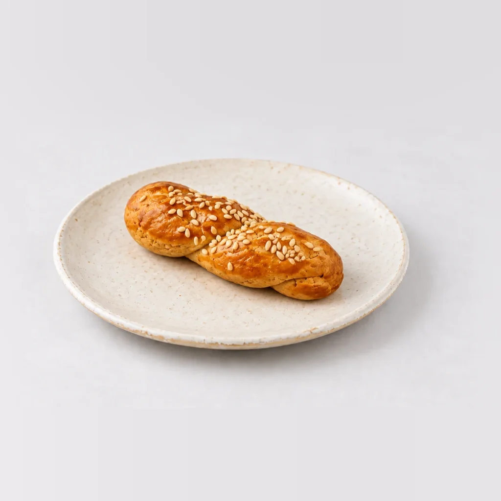 Koulouria, whole on a plate