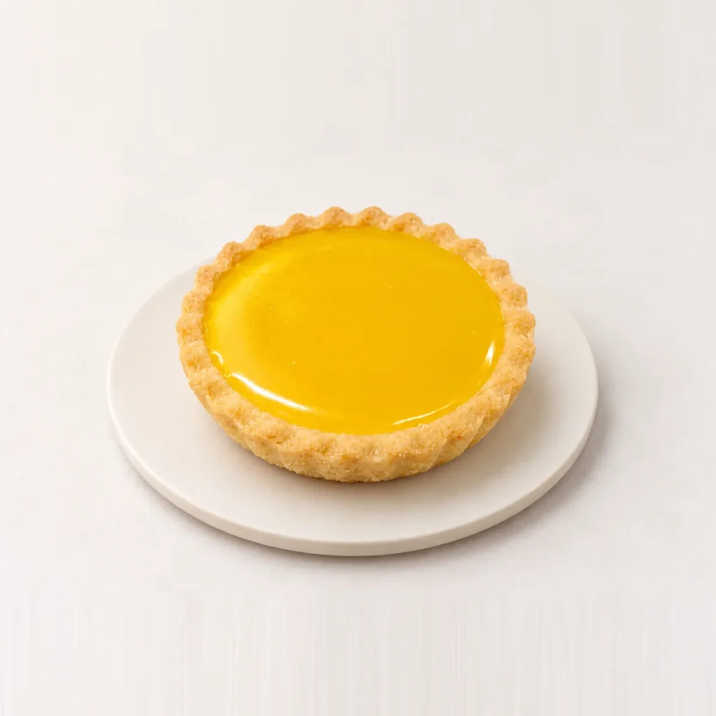 Individual yellow jam tart