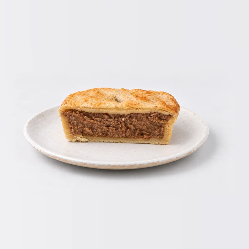 Meat Pie, cut in half