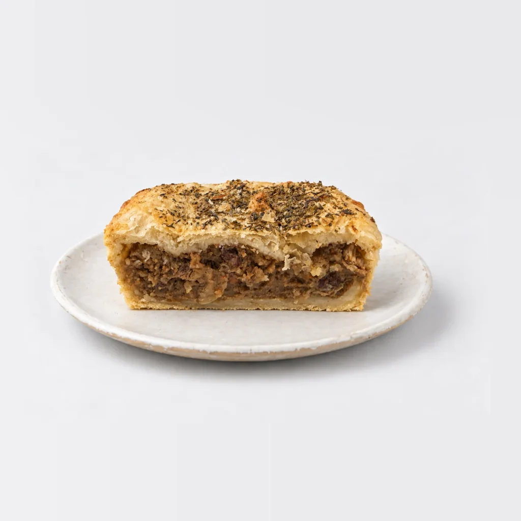 Mexican Pie, cut in half