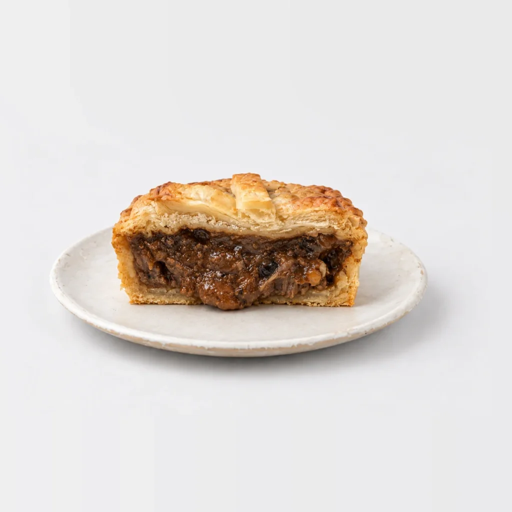 Pepper Steak Pie, cut in half