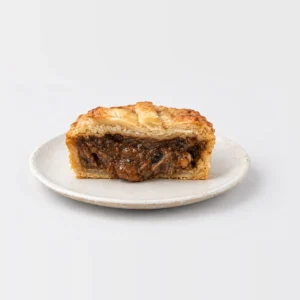 Pepper Steak Pie, cut in half