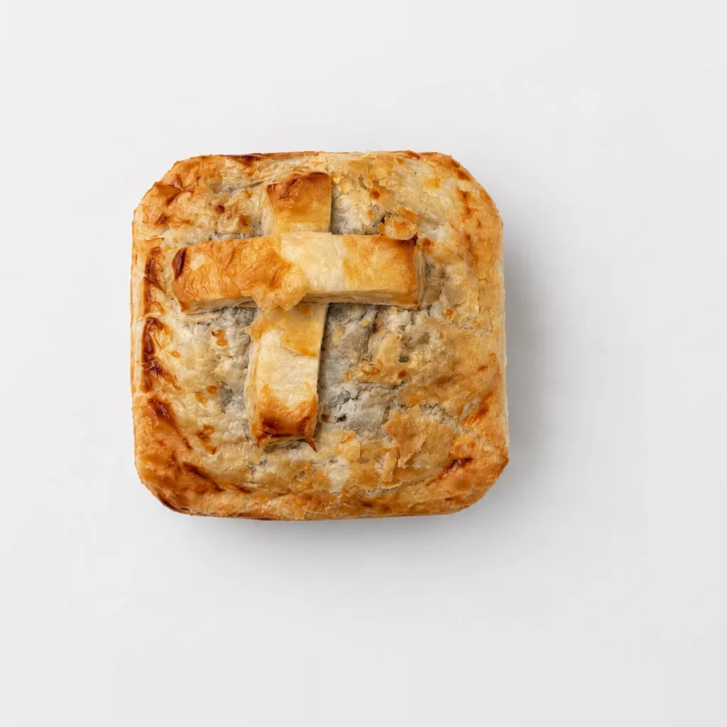 Pepper Steak Pie, from above