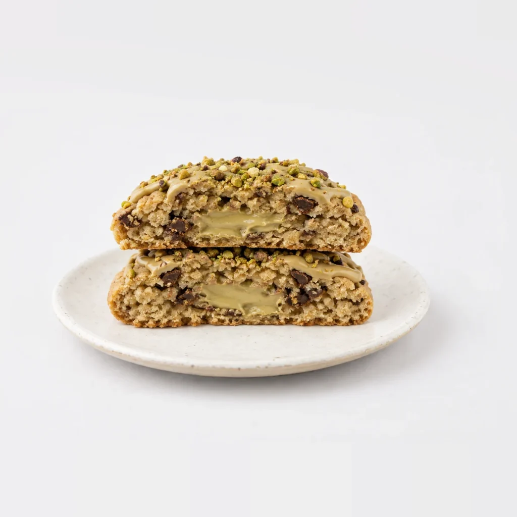 Pistachio Cookie, cut and stacked