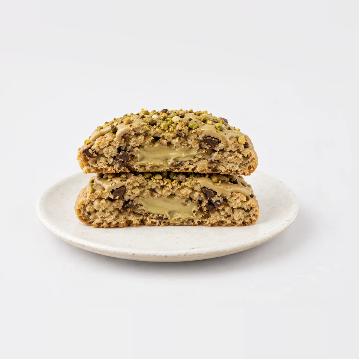 Pistachio Cookie, cut and stacked