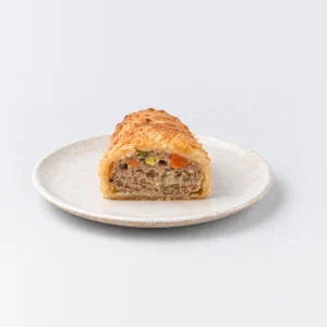 Sausage Roll, cut in half