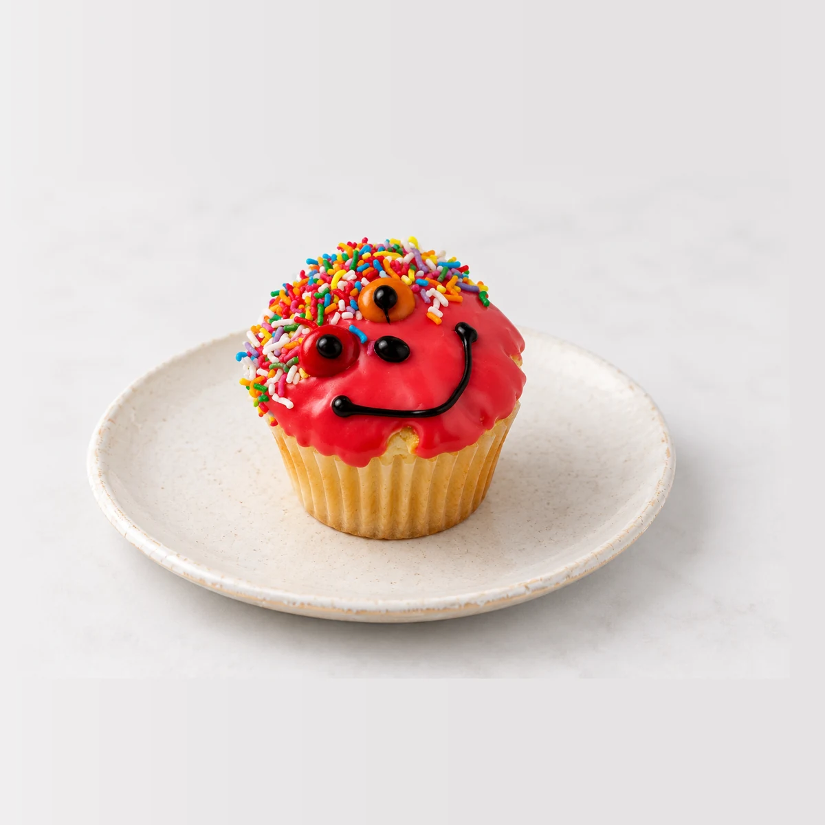 Smiley Cupcake, texture close-up