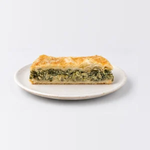 Spanakopita, cut in half