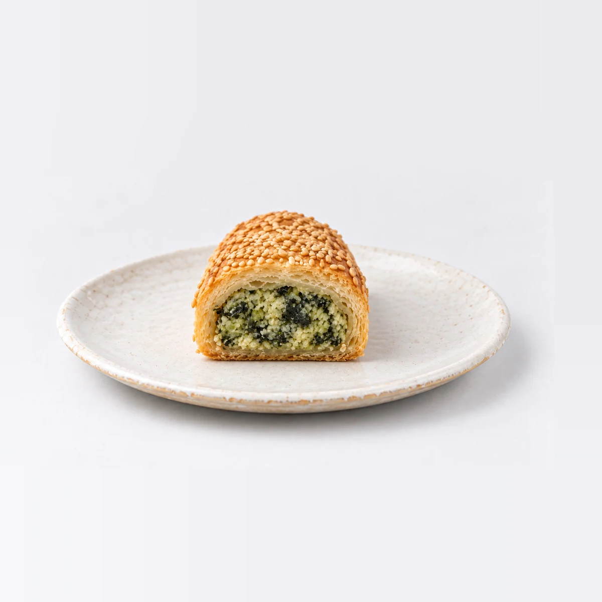 Spinach & Ricotta Roll, cut in half