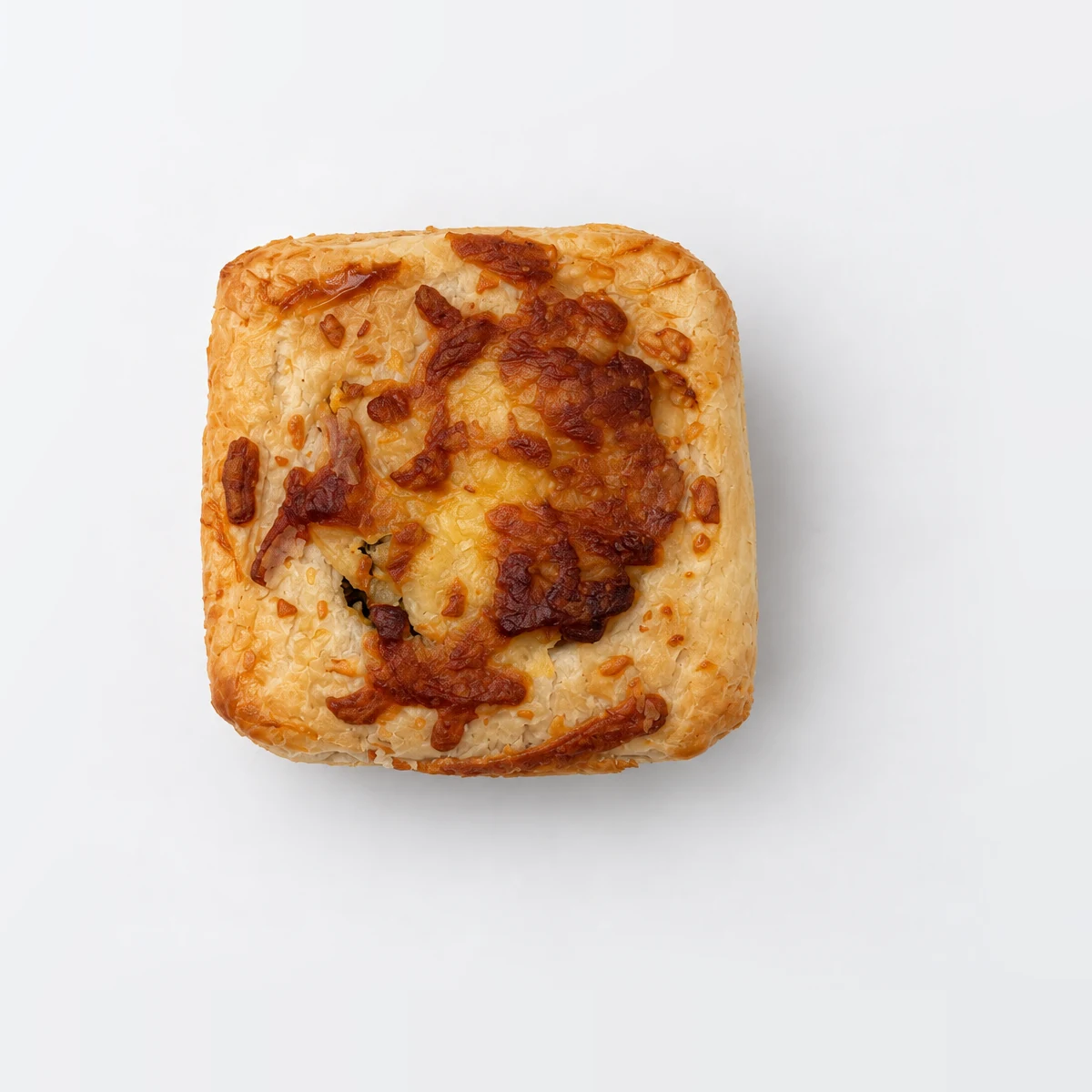 Steak Cheese and Bacon Pie, from above