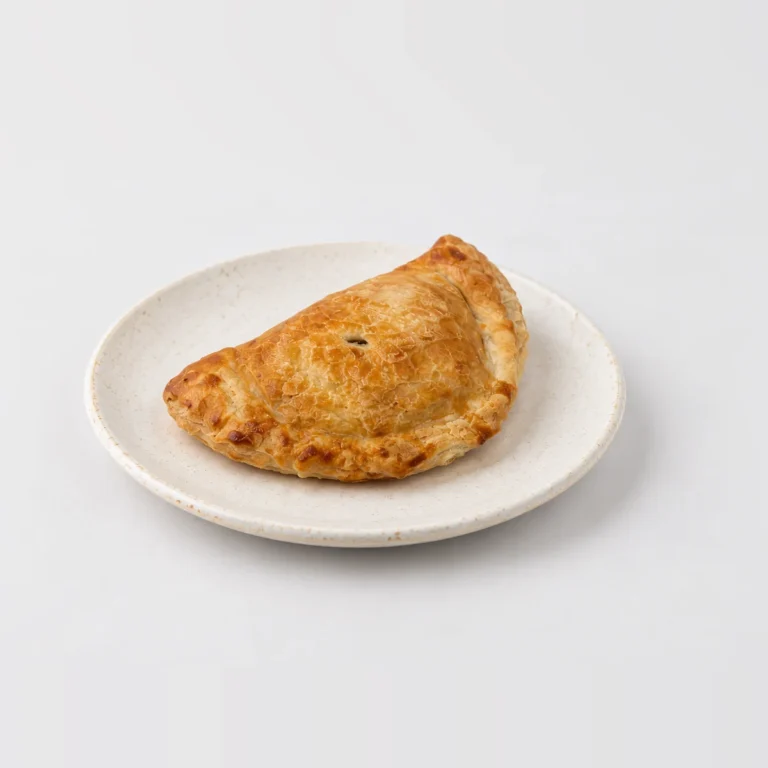 Vegetable Pastie, whole on a plate
