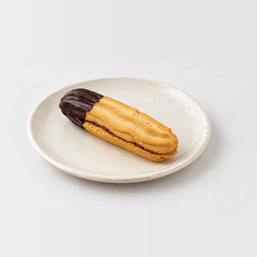 Viennese biscuit, whole on a plate