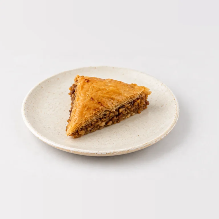 Baklava, whole on a plate