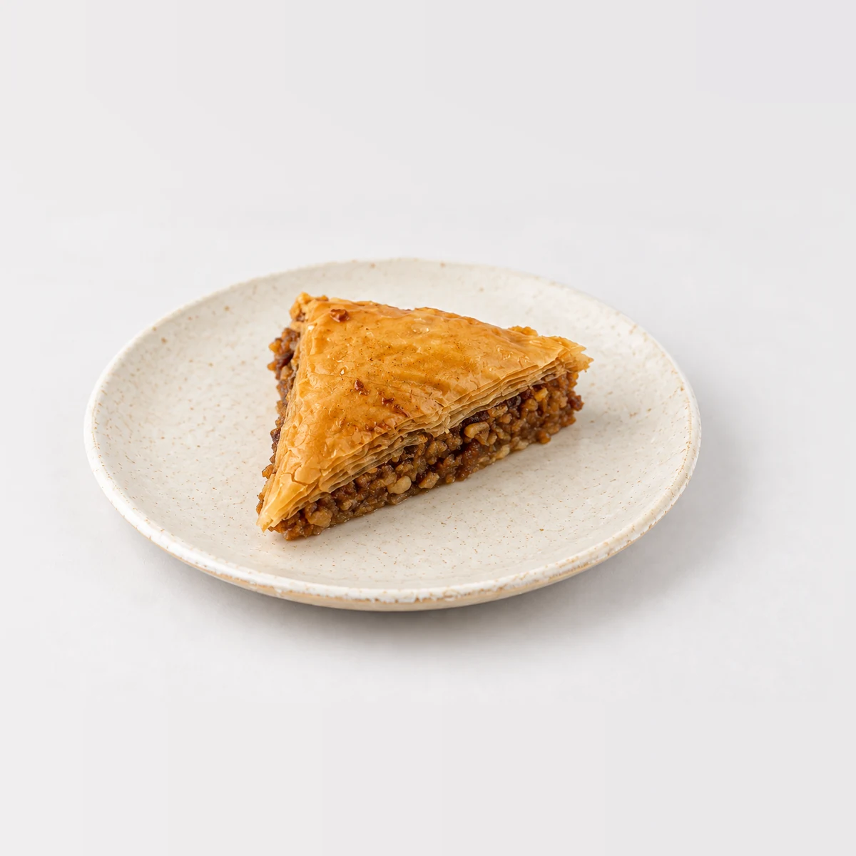 Baklava, whole on a plate
