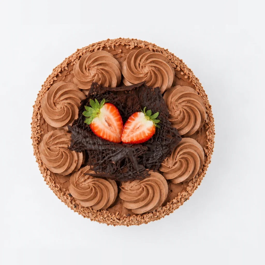 Chocolate Mousse Sponge, from above
