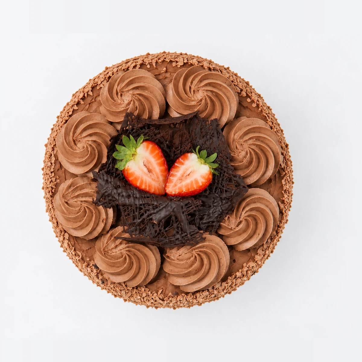 Chocolate Mousse Sponge, from above