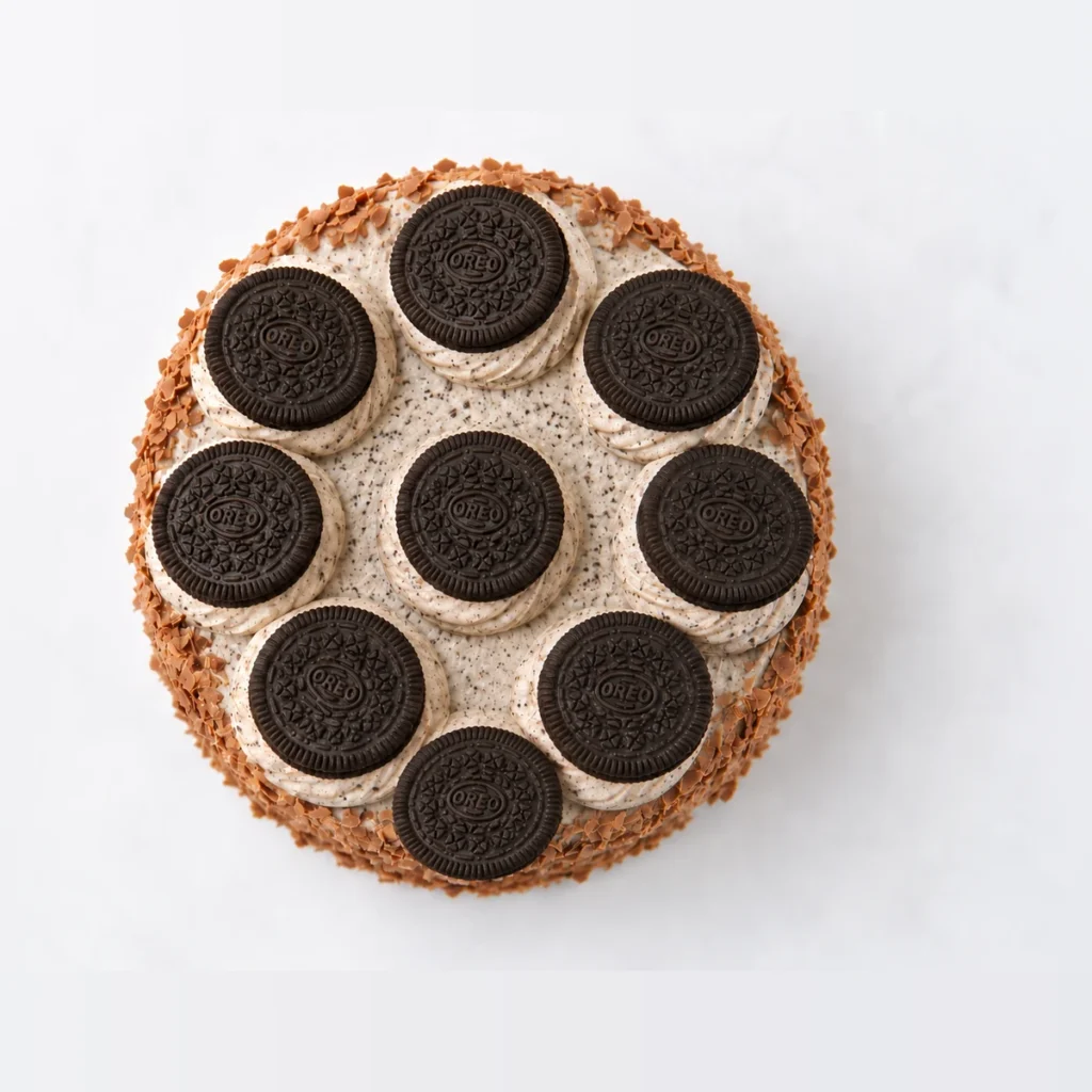 Chocolate Oreo Cake, from above
