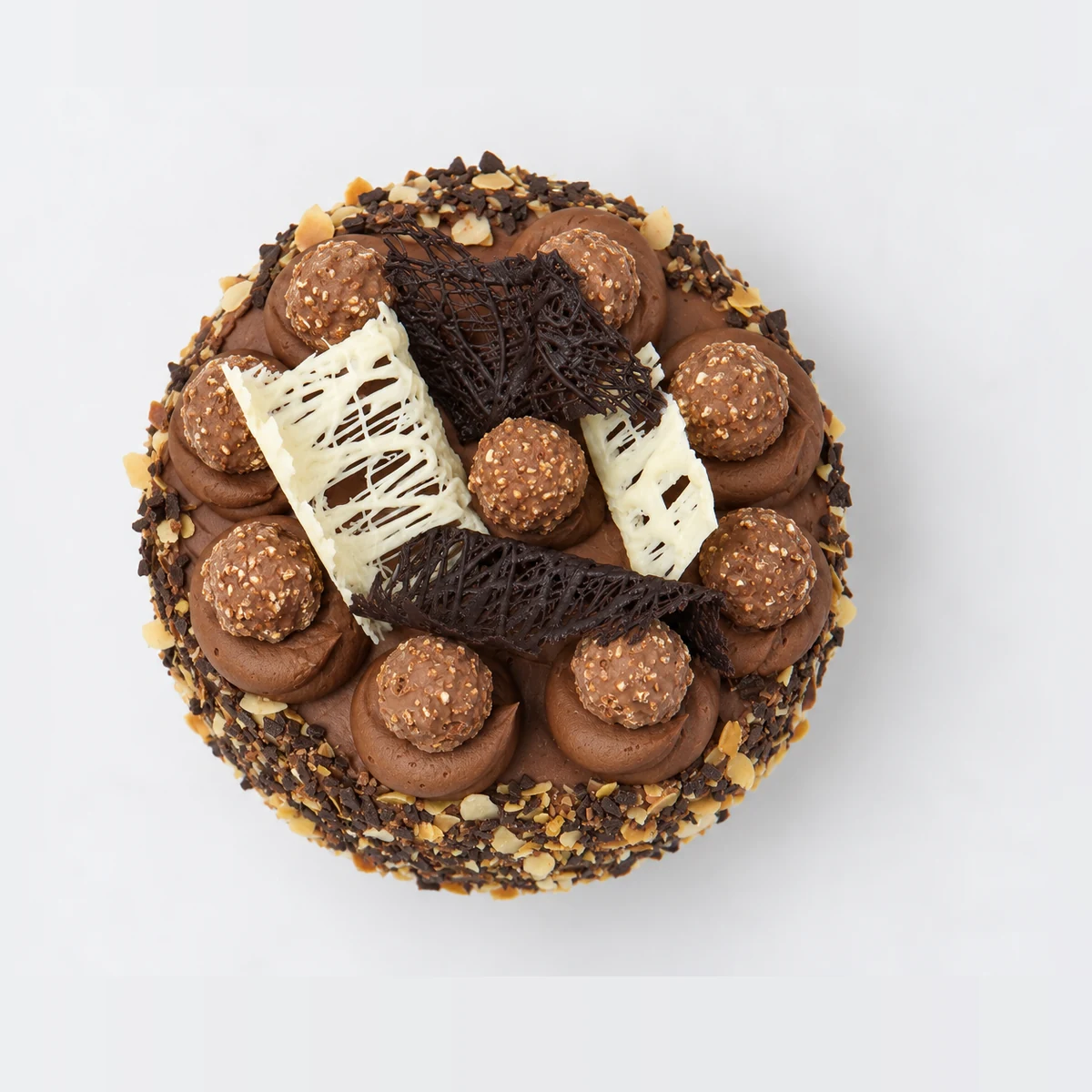 Ferrero Rocher Cake, from above