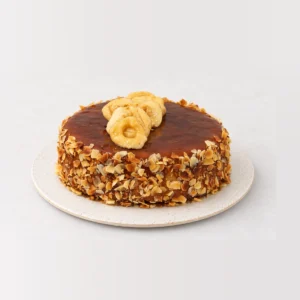 Flourless Apple Cake, whole on a plate