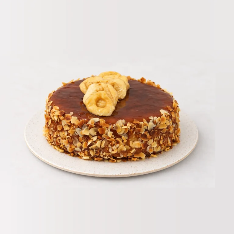Flourless Apple Cake, whole on a plate
