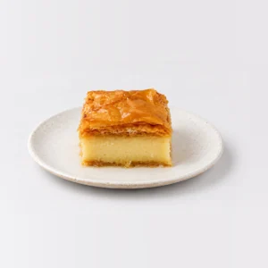 Galaktoboureko Slice, close-up