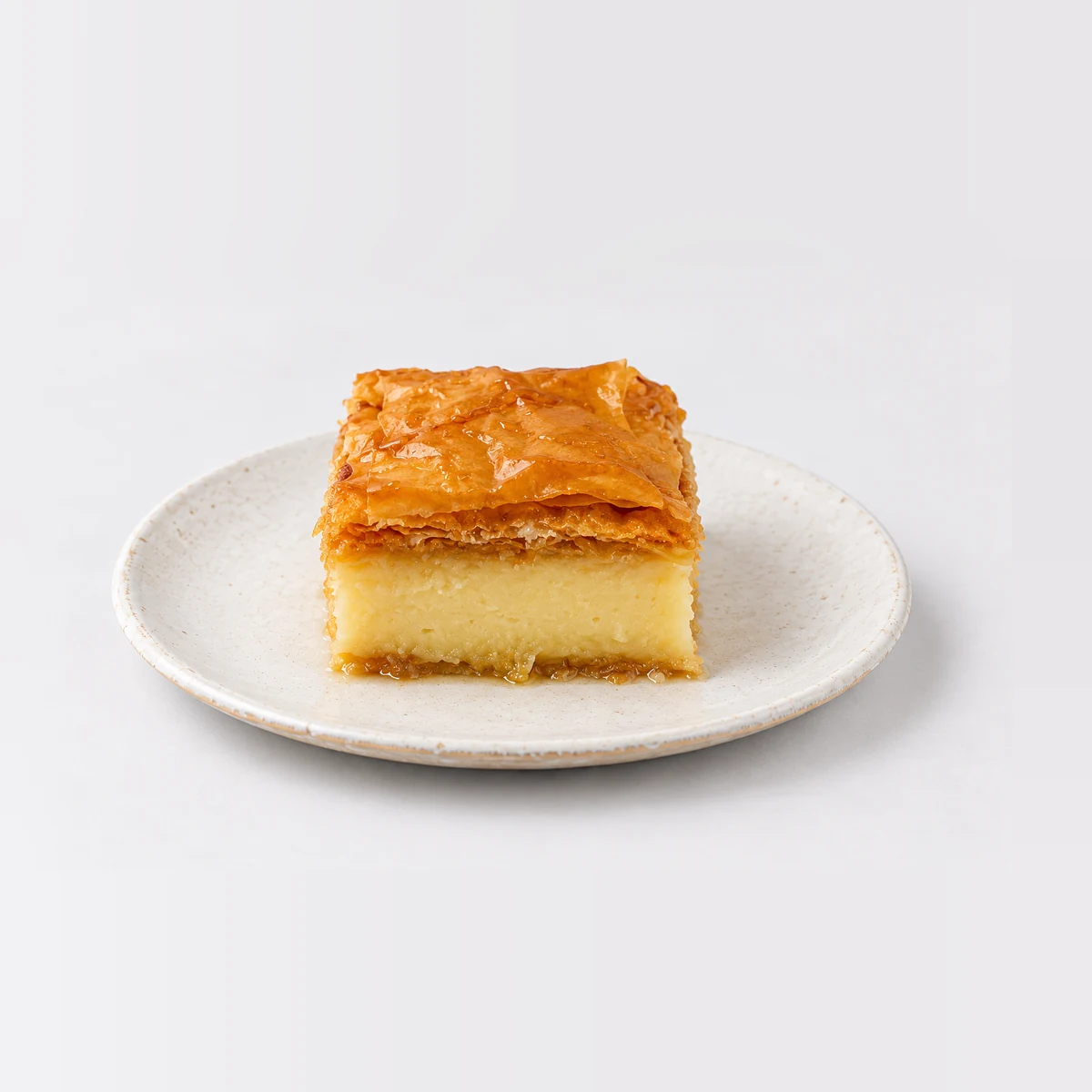 Galaktoboureko Slice, close-up