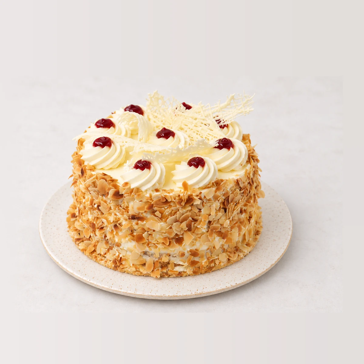 Jam Sponge, whole on a plate
