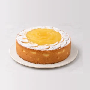 Lemon Lime & Pear Tart, close-up