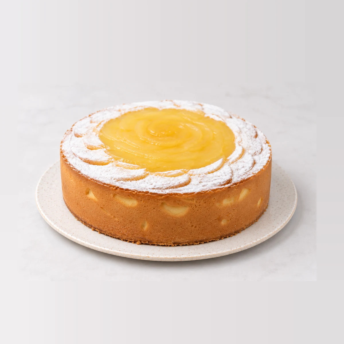Lemon Lime & Pear Tart, close-up