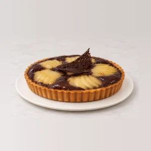 Pear and Chocolate Tart, texture close-up