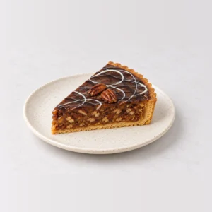 Pecan Pie Slice, on a plate