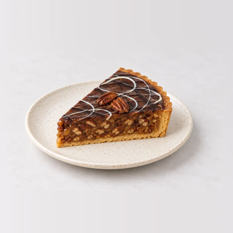 Pecan Pie Slice, on a plate