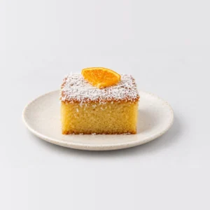 Semolina Cake Slice, close-up