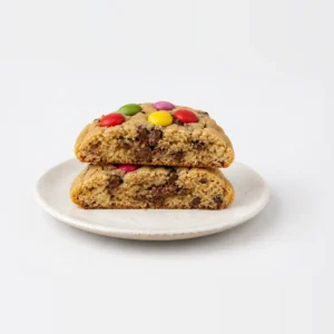 Smartie Cookie, cut and stacked