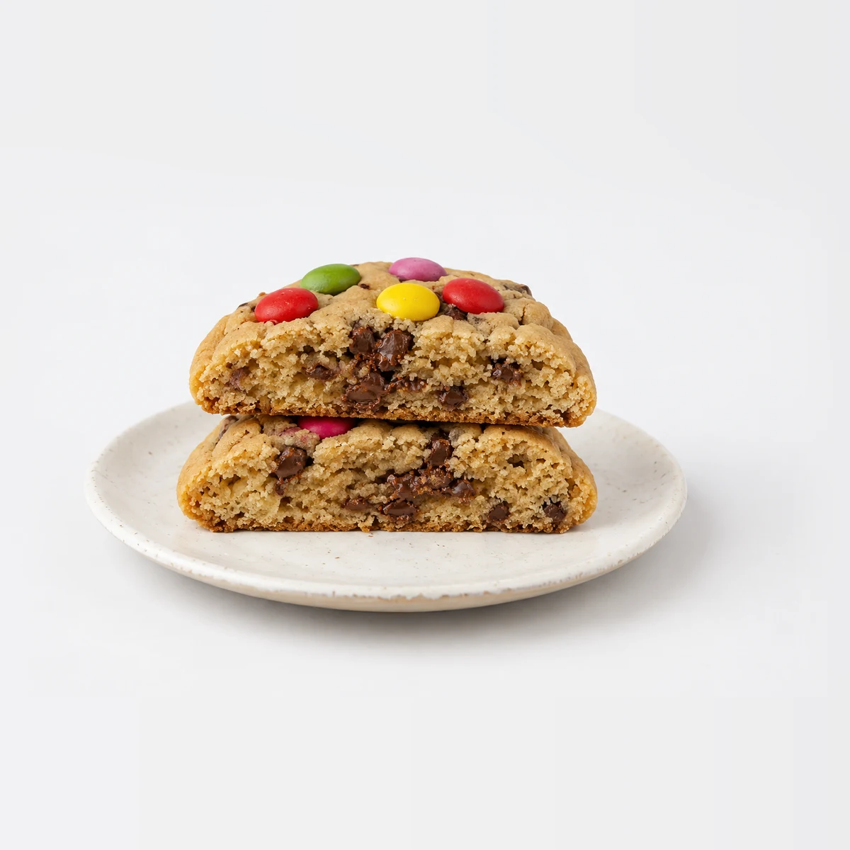 Smartie Cookie, cut and stacked
