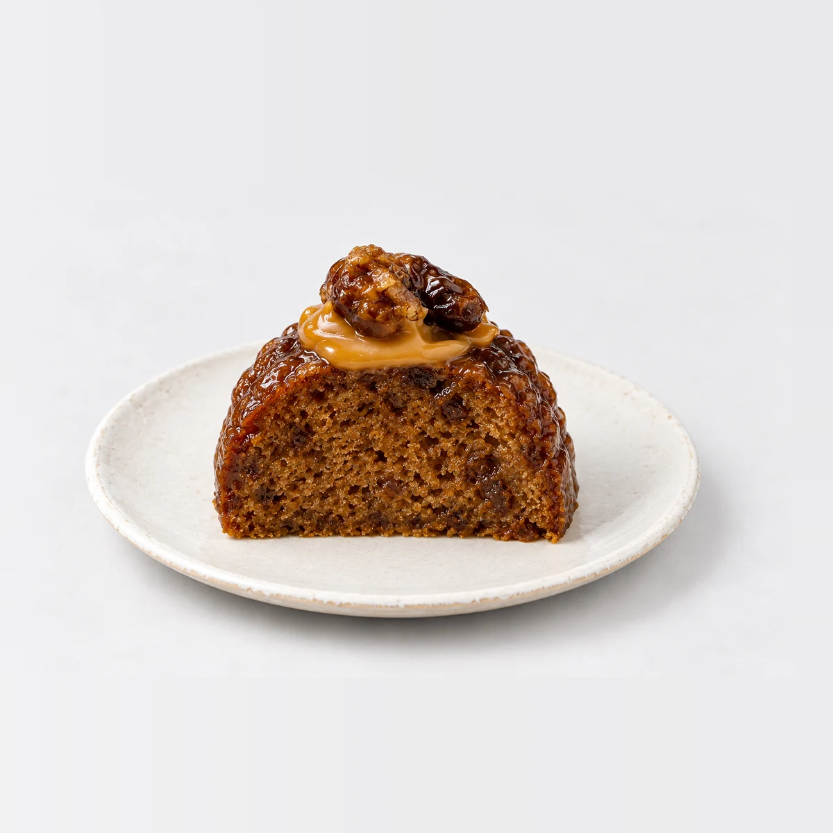 Sticky Date Pudding Mini Cake, cut open