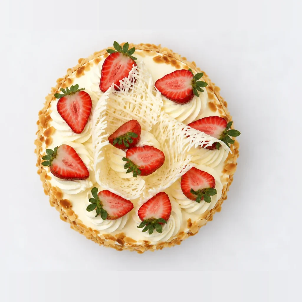 Strawberry Sponge, from above