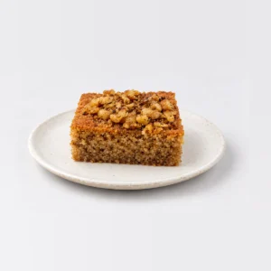 Walnut Cake Slice, close-up