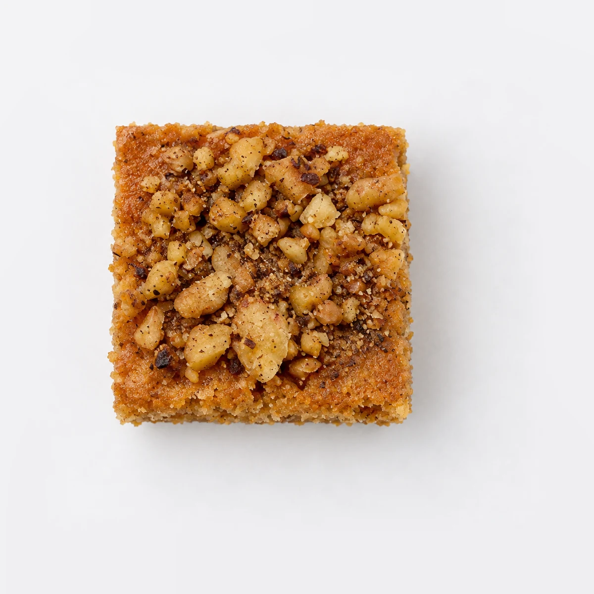 Walnut Cake Slice, from above