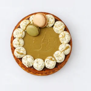 Pistachio Cheesecake, from above