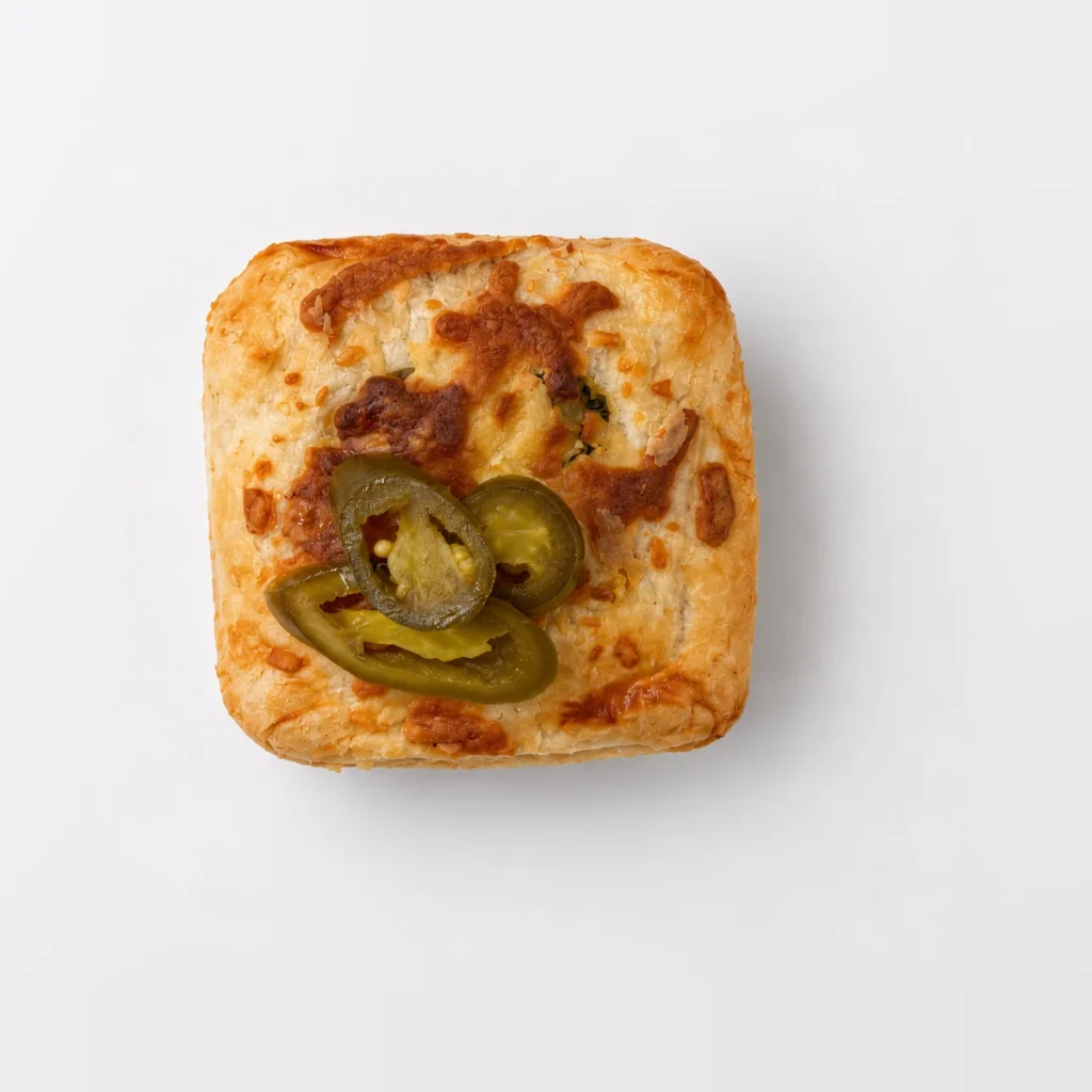 Chunky Beef, Jalapeño & Cheddar Cheese Pie, from above
