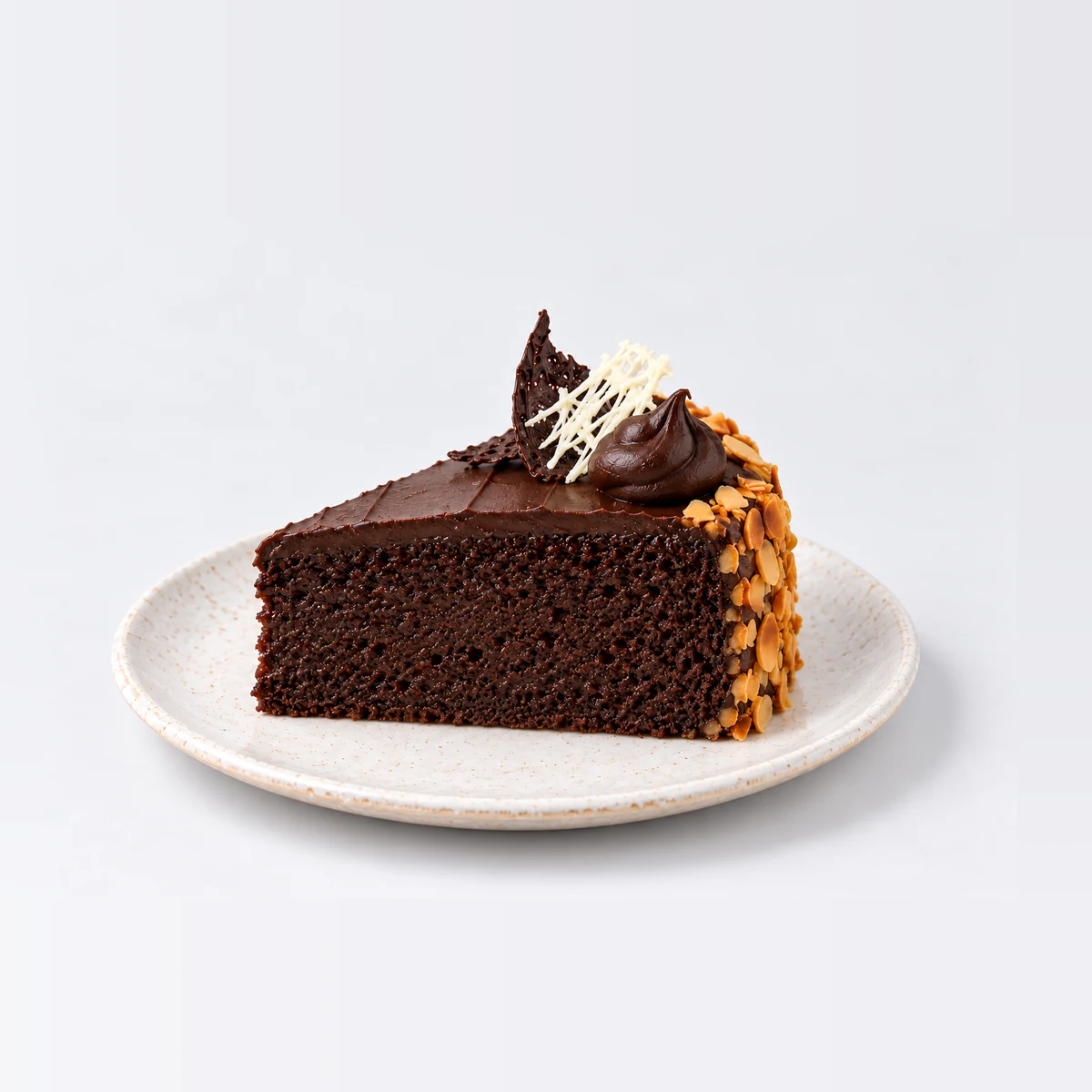 Flourless Chocolate Slice, close-up