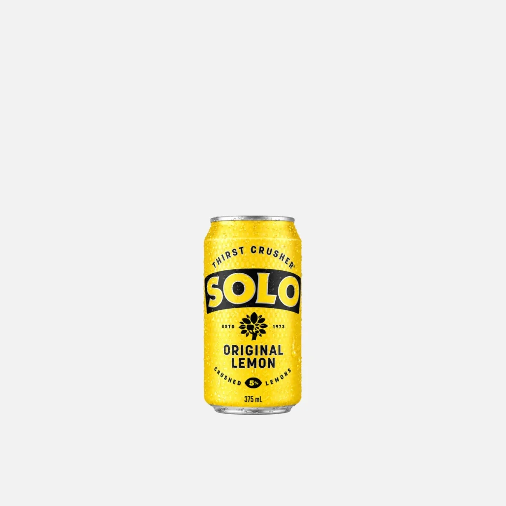 Solo 375ml Can packaged drink